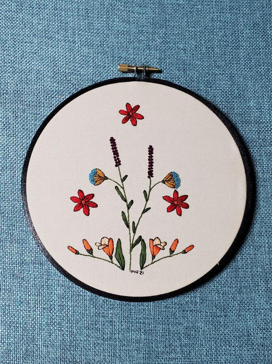 Wild Bloom Free Embroidery Pattern