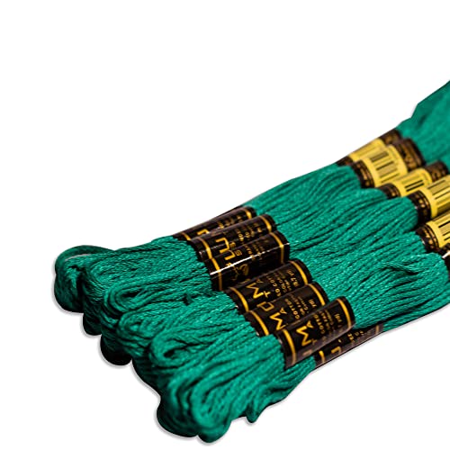 UMC STAG 12 Pieces Premium Embroidery Thread 100% Egyptian Cotton Premium Skeins