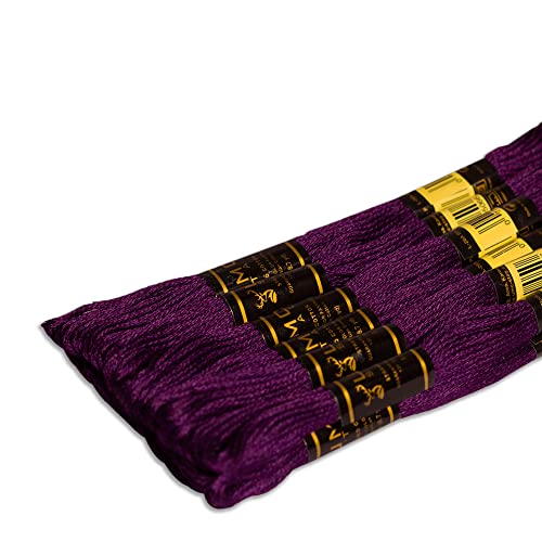 UMC STAG 12 Pieces Premium Embroidery Thread 100% Egyptian Cotton Premium Skeins
