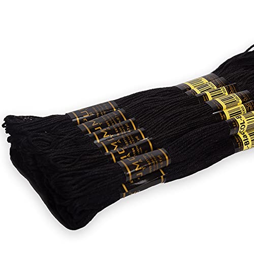 UMC STAG 12 Pieces Premium Embroidery Thread 100% Egyptian Cotton Premium Skeins