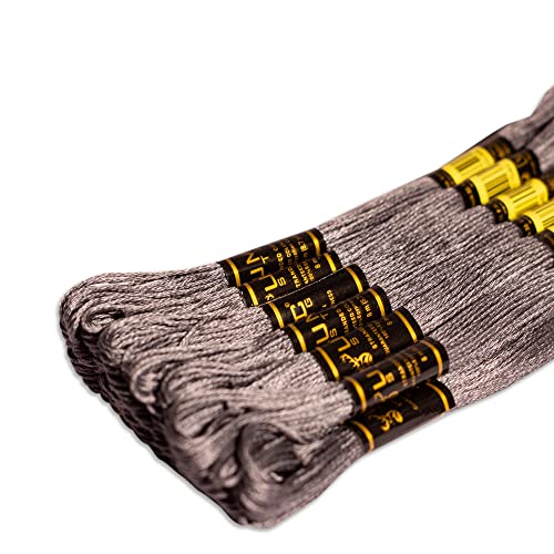 UMC STAG 12 Pieces Premium Embroidery Thread 100% Egyptian Cotton Premium Skeins