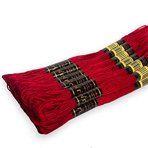 UMC STAG 12 Pieces Premium Embroidery Thread 100% Egyptian Cotton Premium Skeins