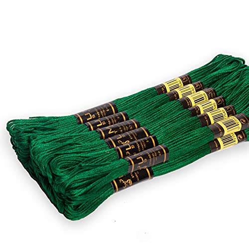 UMC STAG 12 Pieces Premium Embroidery Thread 100% Egyptian Cotton Premium Skeins