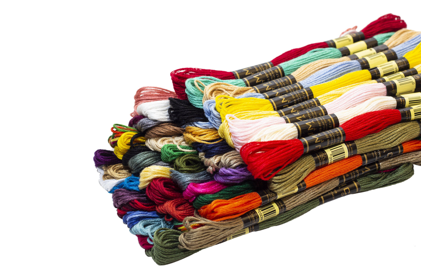 UMC STAG Pack of 50 Popular Colours Premium Embroidery Thread | 100% Egyptian Cotton Premium Skeins | Cross Stitch Embroidery Floss | Oeko TEX Certified Stranded Cotton | Ideal for Arts & Crafts - UMC STAG
