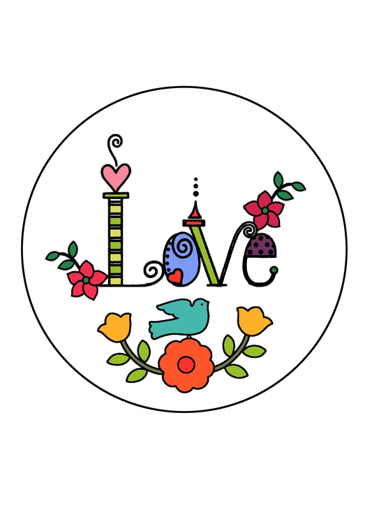 Colors Of Love Free Embroidery Pattern