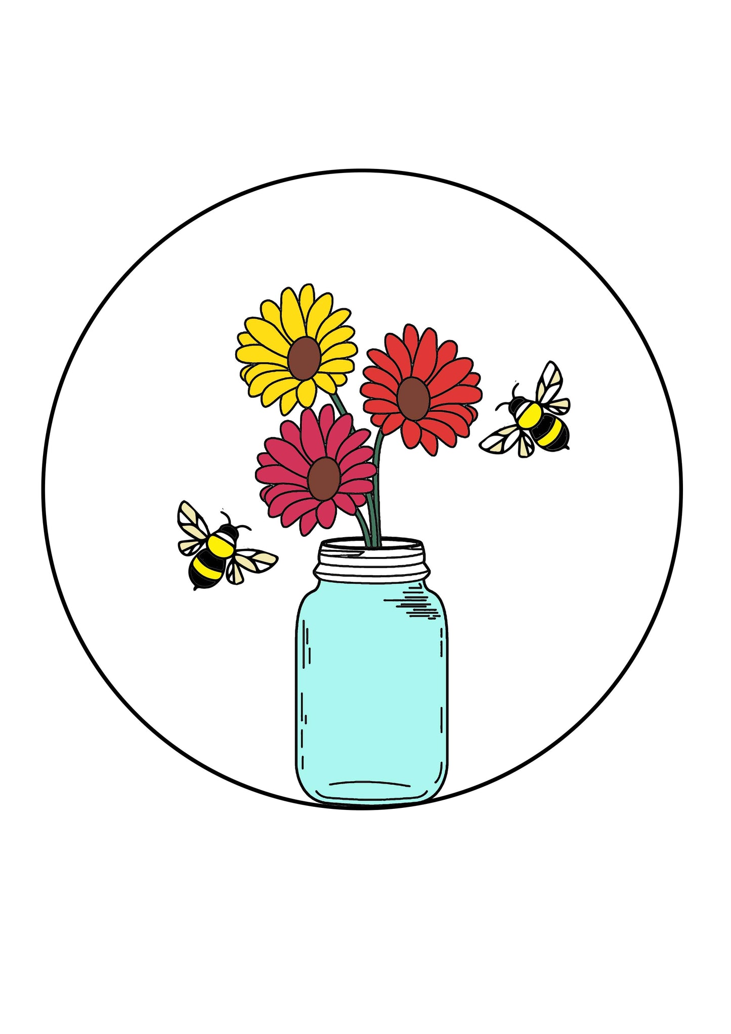 Flower Jar Embroidery Pattern