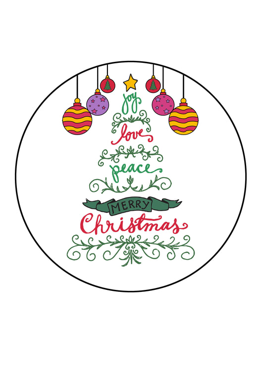Joyful Christmas Free Embroidery Pattern