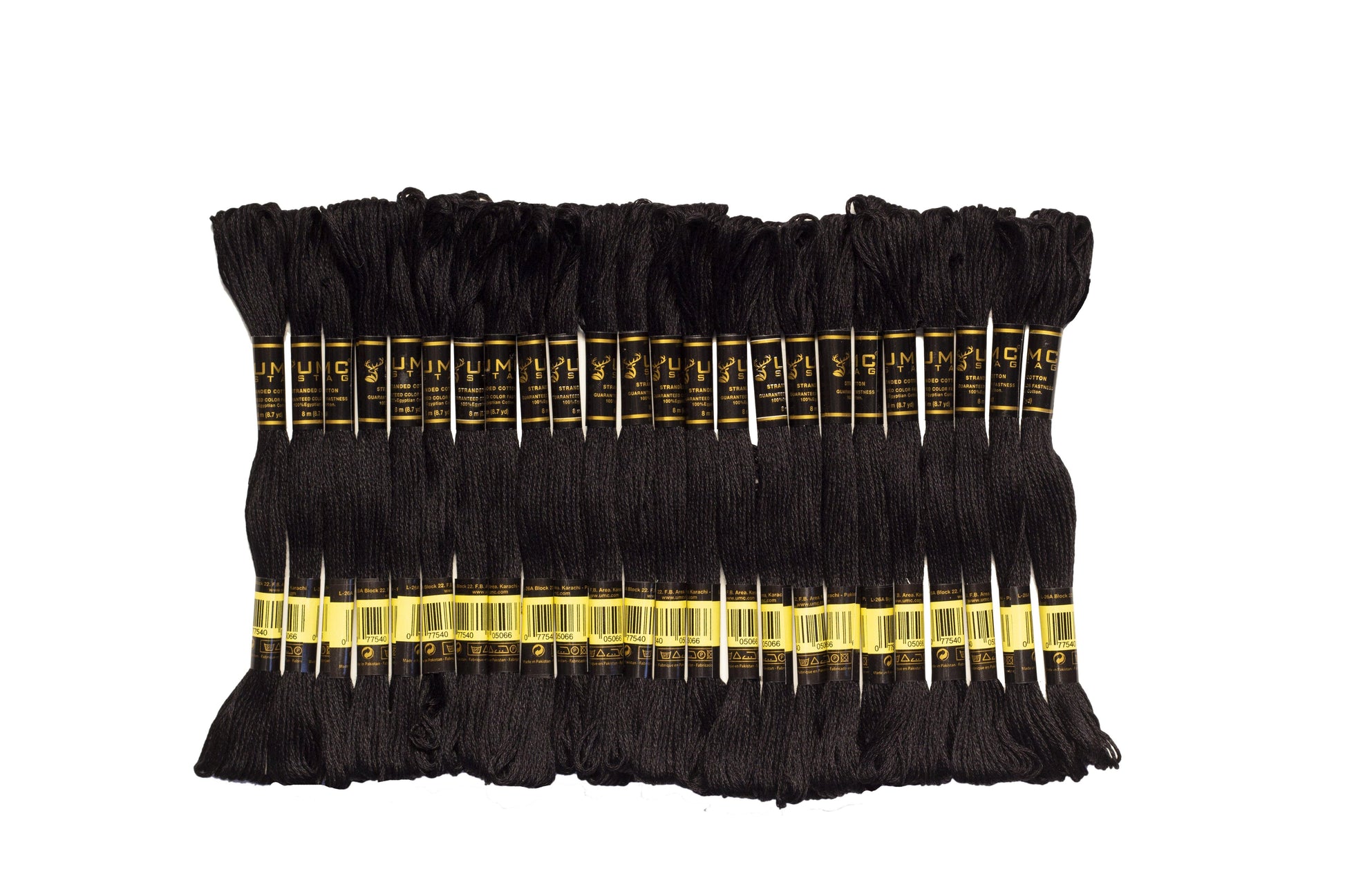 UMC STAG 24 Pieces Black Colour Premium Embroidery Thread