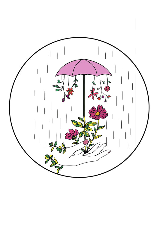 Pouring Spring Free Embroidery Pattern